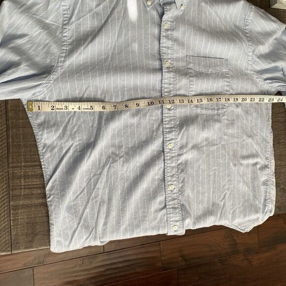 Faherty Mens XL Stretch Oxford Shirt 2.0 Blue White Striped Button Down Shirt - Picture 8 of 11